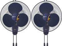 Orient Electric Wall-44 Trendz electric blue pack of 2 400 mm 3 Blade Wall Fan(Blue, Pack of 2)