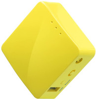 GL.iNet Wireless Mini Portable Travel Router, Mobile Hotspot in Pocket, WiFi Repeater Bridge, Range Extender, OpenVPN Client, 300Mbps High Performance, 128MB RAM 300 Mbps Wireless Router(Yellow, Single Band)