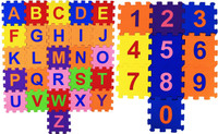Aseenaa 36 Pieces Puzzle Foam Blocks Mat Toy For Kids | Educational Learning Game Of Alphabet And Numbers | Mini Puzzles Toys Mats For Childrens | Gifts For Boys Girls And Baby Children | Multi Color(Multicolor)