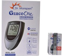Dr. Morepen GlucoONE(meter) with 50 Strips Glucometer(White , Grey)