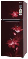 View LG 260 L Frost Free Double Door Top Mount 2 Star Refrigerator(RubyGlow, GL-N292BRGY) Price Online(LG)
