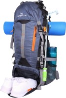 GRABMOUNT Hiking Bag 70 litres Rucksack Travel Backpack for Adventure Camping Trekking Bag with Laptop compartment,Rain Cover & Shoes Compartment-Grey Rucksack  - 70 L(Grey)