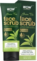 WOW SKIN SCIENCE Green Tea Face Scrub - with Green Tea Extract & Green Kaolin Clay - for Exfoliating & Clarifying Skin - No Sulphate, Parabens, Silicones & Synthetic Color - 100mL Scrub(100 ml)