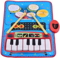 IndusBay 70 X 45 cm , Electronic Musical Mat Piano and Drum Play Mate Kit 2-in-1 Music Play Mat Musical Educational Toys for Toddler Kids Children , Multicolor(Multicolor)