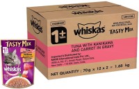 Whiskas Tasty Mix Made With Real Fish, Kanikama And Carrot in Gravy Tuna 1.68 kg (24x0.07 kg) Wet Adult Cat Food