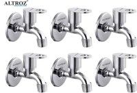 Altroz ALT-MAX Bib Cock Pack of 6 Bathroom/Kitchan/Basin tap Bib Tap Faucet(Wall Mount Installation Type)