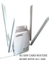 jenix 4 G SIM ROUTER 4 ANTENNA for ALL SIM 300 Mbps 4G Router(White, Single Band)