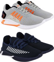 BRUTON Modern & Trendy Collection Combo Pack of 02 Shoes for Men Casual Sneakers & Outdoor Walking Shoes for Men Sport Shoes for Men Running Gym Cycling & Trekking Rock Climbing Shoes for Men Sneakers For Men(Multicolor)