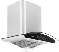 SUNFLAME Regal 60 cm Auto Clean Wall Mounted Chimney(Silver 1100 CMH)