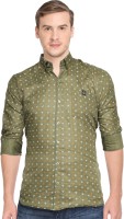 Indi Hemp Men Printed Casual Light Green Shirt