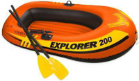 INTEX 200 Boat Set with Oars & Air pump, 2 Person Boat(Orange)