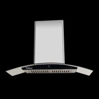 Fabiano SOLITARE SS 90cm 1200M3/HR Suction Wall Mounted Chimney(Silver 1200 CMH)