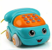 SK TOY ZONE Baby Phone Toy for 1 2 3 Year Old with Light, Music - Phone Toy for Baby 6-36 Months Toddler Kids Educational Phone Call & Chat Learning Play Phone Toy for Role-Play Fun (Music Phone Car) (Multicolor)(Multicolor)