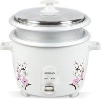 HAVELLS GHCRCCCW070 Electric Rice Cooker with Steaming Feature(1.8 L, White)