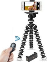 Sulfur Gorilla Tripod/Mini Tripod [10 inch+ 3 inch clip] fully flexible rotatable mobile stand/holder with Remote & clip holder for all Mobile Phone DSLR & Action Cameras/projector Tripod, Tripod Kit, Tripod Bracket(Black, White, Supports Up to 300 g)
