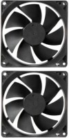 samest Pack of 2 Cabinet Fan 3-Inch Square 12 V DC CPU Cooling fan 1 Fan Cooling Pad Cooler(Black)