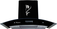 WINDFLO TURBO RANGE HOOD Auto Clean Wall and Ceiling Mounted Chimney(BLACK 1200 CMH)