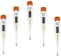 Smart Care Flexible Tip Digital Large LCD Display, Highly Accurate & Precise with Buzzer (Pack of 5) Thermometer(White, Orange)