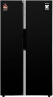View Panasonic 590 L Frost Free Side by Side 5 Star Refrigerator(BLACK, NR-BS62GKX1)  Price Online