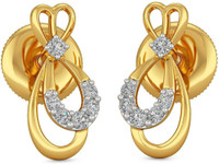 Joyalukkas Pride Diamond Yellow Gold 18kt Stud Earring
