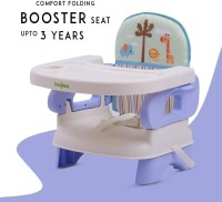 baybee Deluxe Comfort Folding Booster Seat | Toddlers Booster Seat for Eating with 3-Point Harness Secures Baby Tightly While You Feed -Dishwasher Safe Tray, Built-in Cup Holder(Blue)