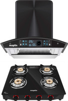 Maplin SS60+4BGS-Black Auto Clean Wall Mounted Chimney(Black 1399 CMH)