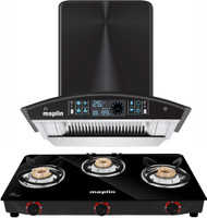 Maplin SS60+3BGS-Black Auto Clean Wall Mounted Chimney(Black 1400 CMH)
