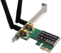 LipiWorld 300Mbps PCI-E Wifi Network Card Mini PCI-E Desktop Wireless Network Card Media Streaming Device(Black)