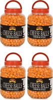 FOOD ESSENTIAL Cheese Balls (Cheddar Flavour, Plant-based Snack, Party Pack Namkeen(4 x 0.4 kg)