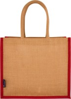 Promise Bags Perfect Eco Friendly Naturally processed Multipurpose Reusable Jute Bags(Dark Pink Boarder) Multipurpose Bag(Pink, 10 L)