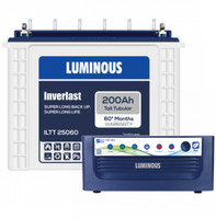 LUMINOUS Inverlast ILTT 25060 200Ah Tall Tubular Battery With Eco Volt Neo 950 Sine Wave Inverter Tubular Inverter Battery(200Ah)
