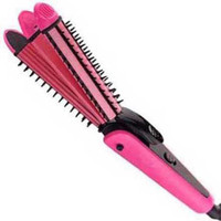 Moonlight 8890 3 in 1 Hair Straightener Prefect Curlerand Crimper For Hair Styling Hair Straightener For Women's 8890-(NHC) Hair Straightener for women Hair Straightener(Pink)