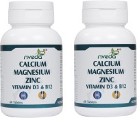 Nveda Calcium 1000mg + Vitamin D3 + Magnesium + Zinc + Vitamin B12 For Bone Health(2 x 60 No)