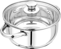 RBGIIT Stainless Steel Modern Double Wall Insulated Casserole Roti Server with Glass Lid Set / Insulated Curry Server / Glass Casserole Deep Round - Oven and Microwave Safe Serving Bowl with Glass Lid Cook and Serve Casserole Cook and Serve Casserole(1000 ml)