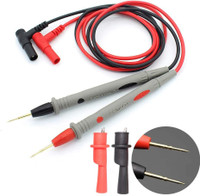 Republic Multimeter Test Leads Kit Plunger Test Wire, Silicone Material Resistant to high Temperature and Low Temperature, Hooks Test Probes 1000V 20A CAT III, Pointed Digital Multimeter(8000 Counts)