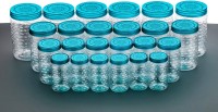 Auspicia Plastic Kitchen Containers Combo Set Of 24  - 250 ml, 300 ml, 650 ml, 1200 ml Plastic Grocery Container(Pack of 24, Clear)