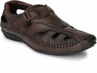 El Paso Men Brown Sandals