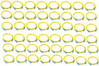 projexon Fiber Optical Cable 1 m PACK OF48 PIC/SC-UPC/SC-UPC/1M/2MM/SM/G652D(Compatible with DATACOM, TELCOM, ROUTER.MEDIA CONVTER, ISP, Yellow, Pack of: 48)