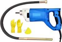 Mass Pro High Quality Powerful 1050W Speed 4000 RPM Attractive Electric Concrete Vibrator 35mm With 1.5 Needle Handheld Cement Soil Mixer Bulit-in Cement Vibrator Construction Tools Pistol Grip Drill(35 mm Chuck Size)