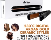 Alan Truman Professional Argan Gold Ceramic Straightener Argan Gold Ceramic Professional Hair Straightener(Black)