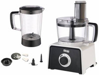 DSP KJ3002B 7 In 1 Food Processor 600 W with Processing Bowl. Mixer-Grinder-Chopper-Juicer-slicer all in one 600 W Food Processor(White)