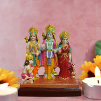 Kitlyn Ram Darbar Statue God Ram, Sita, Laxman & Hanuman Idol For Home Decor Statue Gift for Worship Decorative Spiritual Puja Vastu Figurine - Religious Murti Pooja Gift Item / Temple / Home Décor / office Decorative Showpiece  -  18 cm(Polyresin, Multicolor)