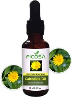 Ficosa Calendula Essential Oil | Marigold Oil | Tagetes Oil | Calendula Oil 15ml - 100% Pure Natural & Undiluted Therapeutic Grade for Aromatherapy, Skin, Hair & Personal Care (15ml)(15 ml)
