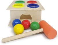 TOYS HOUSE Wooden Hammer Ball Early Educational Toy Set for Kids(Multicolor)