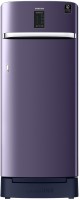 View SAMSUNG 225 L Direct Cool Single Door 4 Star Refrigerator with Base Drawer(Mint Blue, RR23A2F3XUT/HL) Price Online(Samsung)