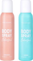 MINISO Colorful Unisex Deodorant Body Spray Perfume for Men Women, (Aurora+Vivacious) Deodorant Spray  -  For Men & Women(300 ml, Pack of 2)