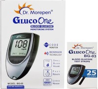 Dr. Morepen GLUCO ONE WITH 25 STRIPS Glucometer(Grey, Black)