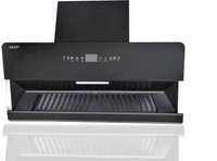 Kraft Italy Cute 90 AUTO Clean Hand Sensor Chimney Auto Clean Wall Mounted Chimney(Black 1450 CMH)