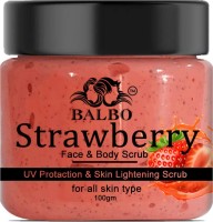 BALBO Naturals Pure and Light Tan Removal Scrub Natural Strawberry Face & Body Scrub For Skin Brightening Strawberry Ayurveda, Exfoliate Knees, Elbows, Face, Body ,Scalp, Arms etc body face Scrub for all type of Skin Scrub(100 g)