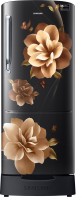 View SAMSUNG 192 L Direct Cool Single Door 3 Star Refrigerator with Base Drawer(Camellia Black, RR20A182YCB/HL)  Price Online